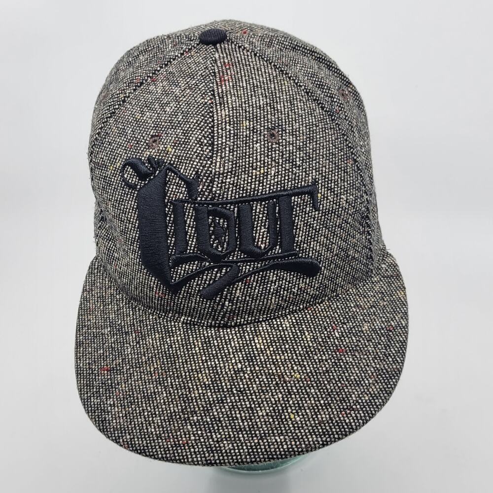 Clout tweed brown fitted hat cap size 56.8 / 7 1/8